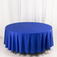 108" Royal Blue Scuba Round Tablecloth, Wrinkle Free Polyester Tablecloth