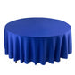 108" Royal Blue Scuba Round Tablecloth, Wrinkle Free Polyester Tablecloth