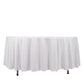 108" White Scuba Round Tablecloth, Wrinkle Free Polyester Tablecloth