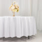 108" White Scuba Round Tablecloth, Wrinkle Free Polyester Tablecloth