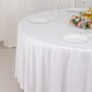 108" White Scuba Round Tablecloth, Wrinkle Free Polyester Tablecloth
