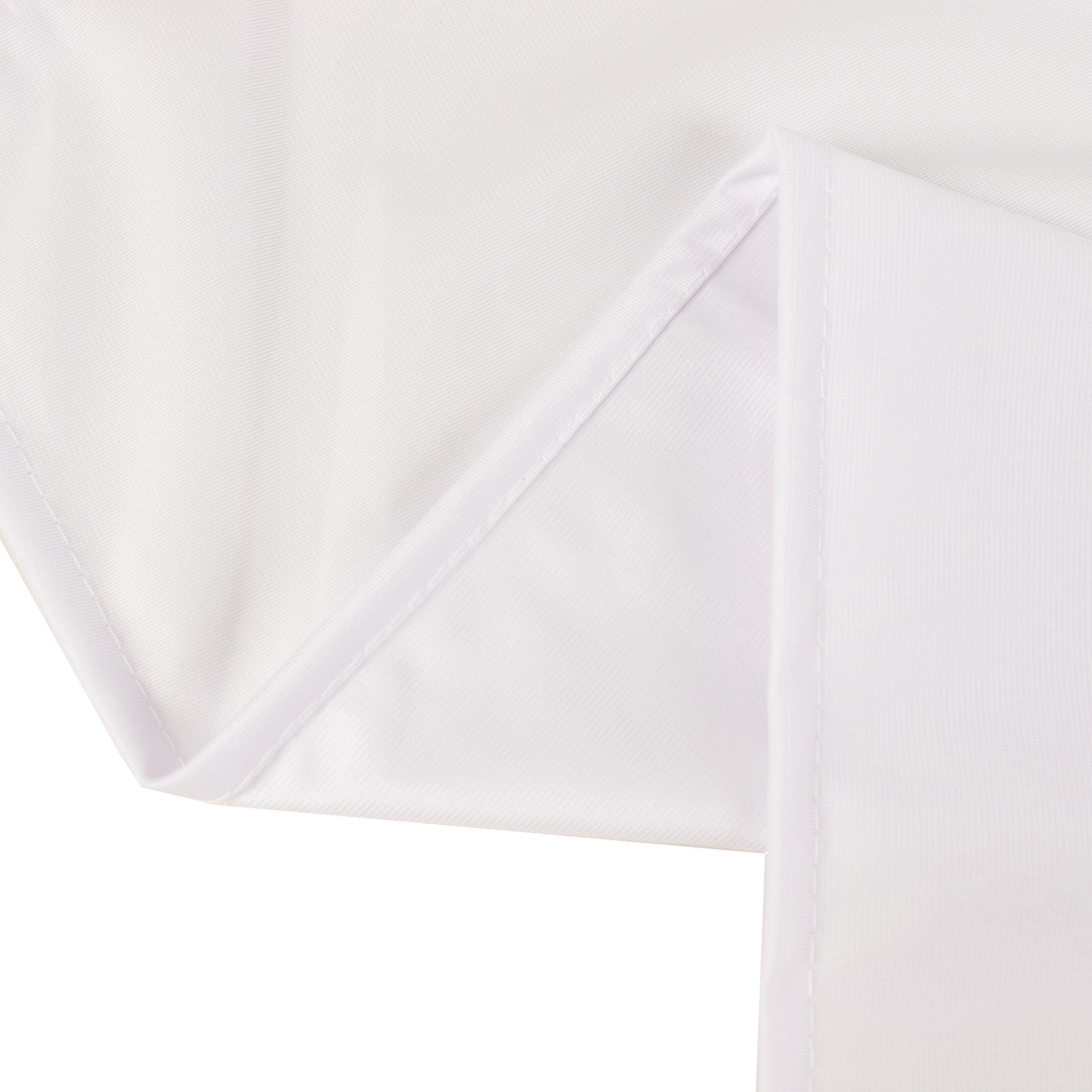 108" White Premium Scuba Round Tablecloth, Wrinkle Free Polyester Tablecloth