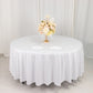 108" White Scuba Round Tablecloth, Wrinkle Free Polyester Tablecloth