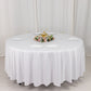 108" White Scuba Round Tablecloth, Wrinkle Free Polyester Tablecloth