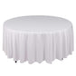 108" White Scuba Round Tablecloth, Wrinkle Free Polyester Tablecloth