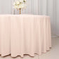 120" Blush Scuba Wrinkle Free Round Tablecloth, Seamless Scuba Polyester Tablecloth