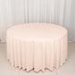120" Blush Scuba Wrinkle Free Round Tablecloth, Seamless Scuba Polyester Tablecloth