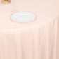 120" Blush Scuba Wrinkle Free Round Tablecloth, Seamless Scuba Polyester Tablecloth