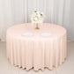 120" Blush Scuba Wrinkle Free Round Tablecloth, Seamless Scuba Polyester Tablecloth