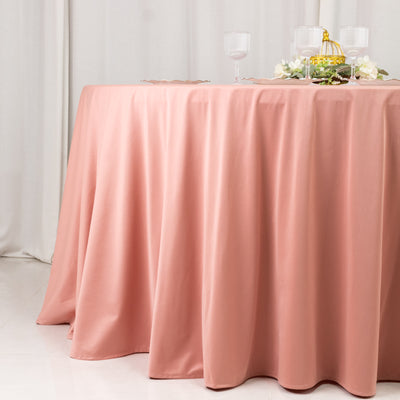 Décor Ideas with Dusty Rose Scuba Round Tablecloths