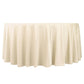 120" Beige Scuba Wrinkle Free Round Tablecloth, Seamless Scuba Polyester Tablecloth