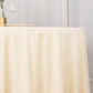 120" Beige Scuba Wrinkle Free Round Tablecloth, Seamless Scuba Polyester Tablecloth