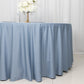 120" Dusty Blue Scuba Wrinkle Free Round Tablecloth, Seamless Scuba Polyester Tablecloth