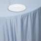 120" Dusty Blue Scuba Wrinkle Free Round Tablecloth, Seamless Scuba Polyester Tablecloth