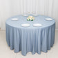 120" Dusty Blue Scuba Wrinkle Free Round Tablecloth, Seamless Scuba Polyester Tablecloth