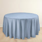120" Dusty Blue Scuba Wrinkle Free Round Tablecloth, Seamless Scuba Polyester Tablecloth