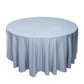 120" Dusty Blue Scuba Wrinkle Free Round Tablecloth, Seamless Scuba Polyester Tablecloth
