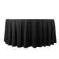 120" Black Scuba Wrinkle Free Round Tablecloth, Seamless Scuba Polyester Tablecloth