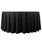120" Black Scuba Wrinkle Free Round Tablecloth, Seamless Scuba Polyester Tablecloth