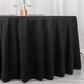 120" Black Scuba Wrinkle Free Round Tablecloth, Seamless Scuba Polyester Tablecloth