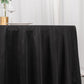 120" Black Scuba Wrinkle Free Round Tablecloth, Seamless Scuba Polyester Tablecloth