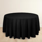 120" Black Scuba Wrinkle Free Round Tablecloth, Seamless Scuba Polyester Tablecloth
