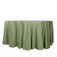 120" Dusty Sage Green Scuba Wrinkle Free Round Tablecloth, Seamless Scuba Polyester Tablecloth