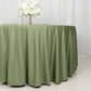 120" Dusty Sage Green Scuba Wrinkle Free Round Tablecloth, Seamless Scuba Polyester Tablecloth