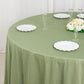 120" Dusty Sage Green Scuba Wrinkle Free Round Tablecloth, Seamless Scuba Polyester Tablecloth
