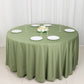 120" Dusty Sage Green Scuba Wrinkle Free Round Tablecloth, Seamless Scuba Polyester Tablecloth