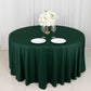 120" Hunter Emerald Green Scuba Wrinkle Free Round Tablecloth, Seamless Scuba Polyester Tablecloth
