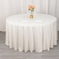 120" Ivory Scuba Wrinkle Free Round Tablecloth, Seamless Scuba Polyester Tablecloth