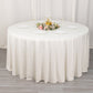 120" Ivory Scuba Wrinkle Free Round Tablecloth, Seamless Scuba Polyester Tablecloth