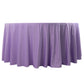 120" Lavender Scuba Wrinkle Free Round Tablecloth, Lilac Seamless Scuba Polyester Tablecloth for 5 Foot Table With Floor-Length Drop