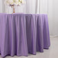 120" Lavender Scuba Wrinkle Free Round Tablecloth, Lilac Seamless Scuba Polyester Tablecloth for 5 Foot Table With Floor-Length Drop
