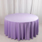 120" Lavender Scuba Wrinkle Free Round Tablecloth, Lilac Seamless Scuba Polyester Tablecloth for 5 Foot Table With Floor-Length Drop