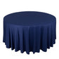 120" Navy Blue Scuba Wrinkle Free Round Tablecloth, Seamless Scuba Polyester Tablecloth