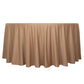 120" Nude Scuba Wrinkle Free Round Tablecloth, Seamless Scuba Polyester Tablecloth