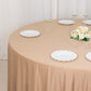 120" Nude Scuba Wrinkle Free Round Tablecloth, Seamless Scuba Polyester Tablecloth