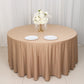 120" Nude Scuba Wrinkle Free Round Tablecloth, Seamless Scuba Polyester Tablecloth