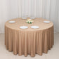 120" Nude Scuba Wrinkle Free Round Tablecloth, Seamless Scuba Polyester Tablecloth