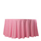 120" Pink Scuba Wrinkle Free Round Tablecloth, Seamless Scuba Polyester Tablecloth for 5 Foot Table With Floor-Length Drop