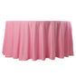 120" Pink Scuba Wrinkle Free Round Tablecloth, Seamless Scuba Polyester Tablecloth for 5 Foot Table With Floor-Length Drop