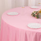 120" Pink Scuba Wrinkle Free Round Tablecloth, Seamless Scuba Polyester Tablecloth for 5 Foot Table With Floor-Length Drop