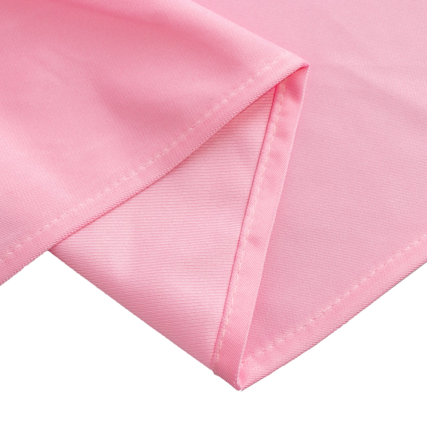120" Pink Scuba Wrinkle Free Round Tablecloth, Seamless Scuba Polyester Tablecloth for 5 Foot Table With Floor-Length Drop