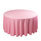 120" Pink Scuba Wrinkle Free Round Tablecloth, Seamless Scuba Polyester Tablecloth for 5 Foot Table With Floor-Length Drop