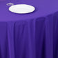 120" Purple Scuba Wrinkle Free Round Tablecloth, Seamless Scuba Polyester Tablecloth