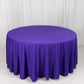 120" Purple Scuba Wrinkle Free Round Tablecloth, Seamless Scuba Polyester Tablecloth