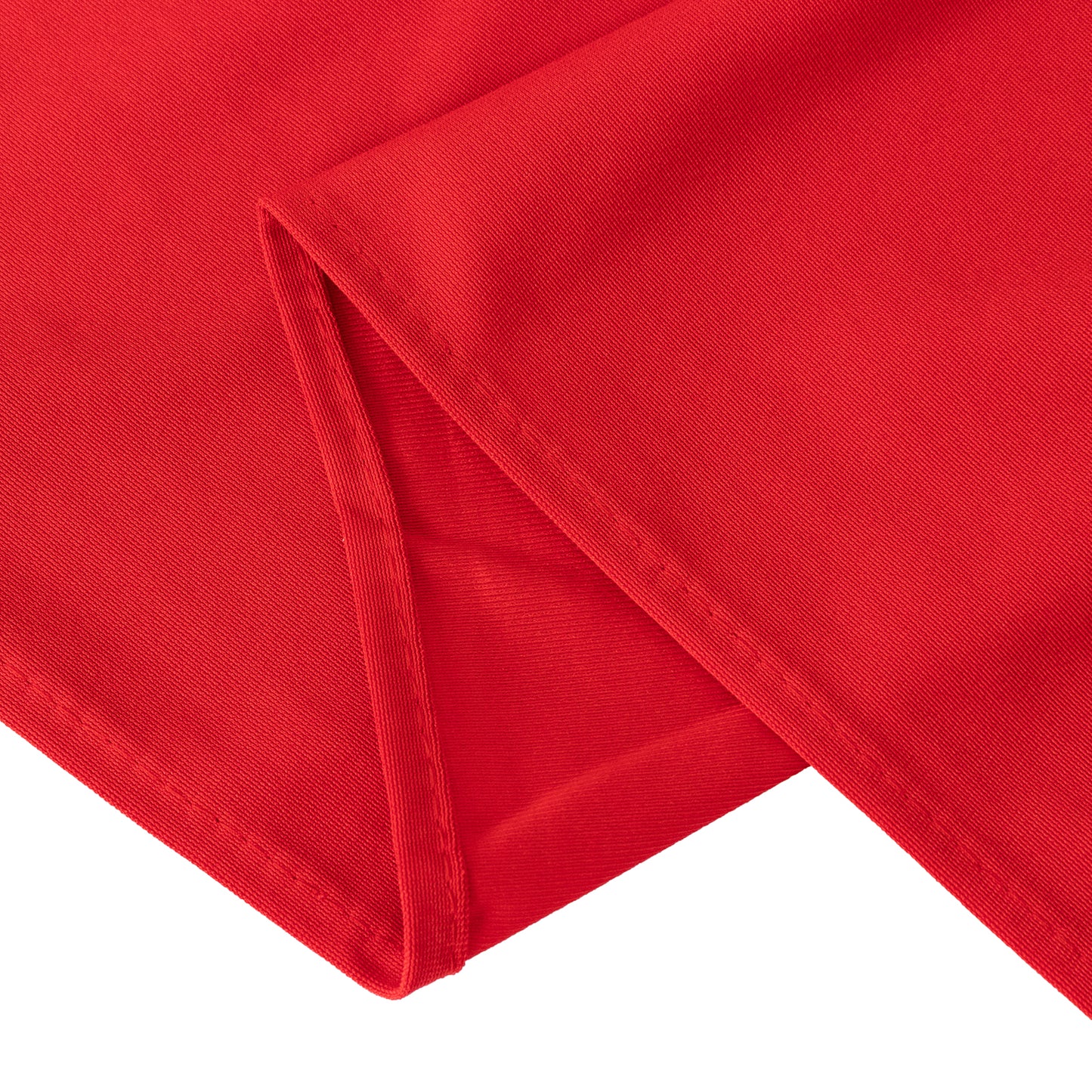 120" Red Premium Scuba Wrinkle Free Round Tablecloth, Seamless Scuba Polyester Tablecloth