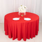 120" Red Scuba Wrinkle Free Round Tablecloth, Seamless Scuba Polyester Tablecloth